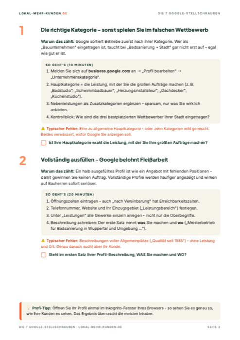 Beispielseite aus dem Leitfaden mit Schritt-für-Schritt-Anleitung