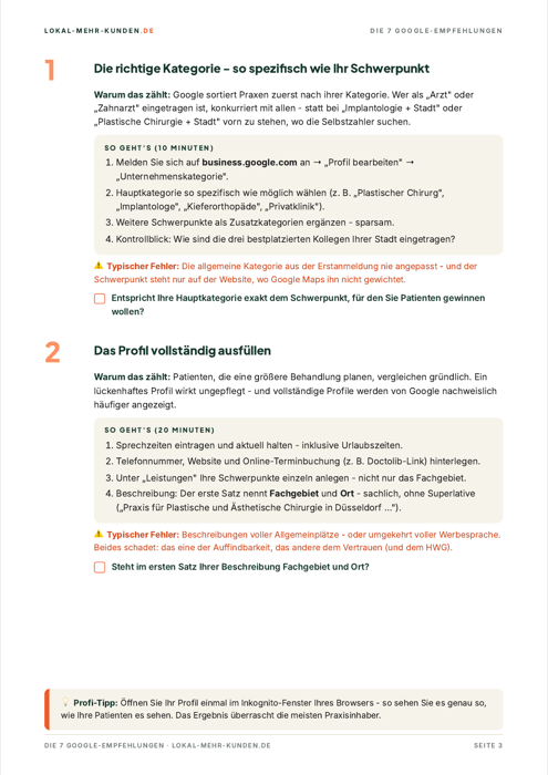 Beispielseite aus dem Leitfaden mit Schritt-für-Schritt-Anleitung